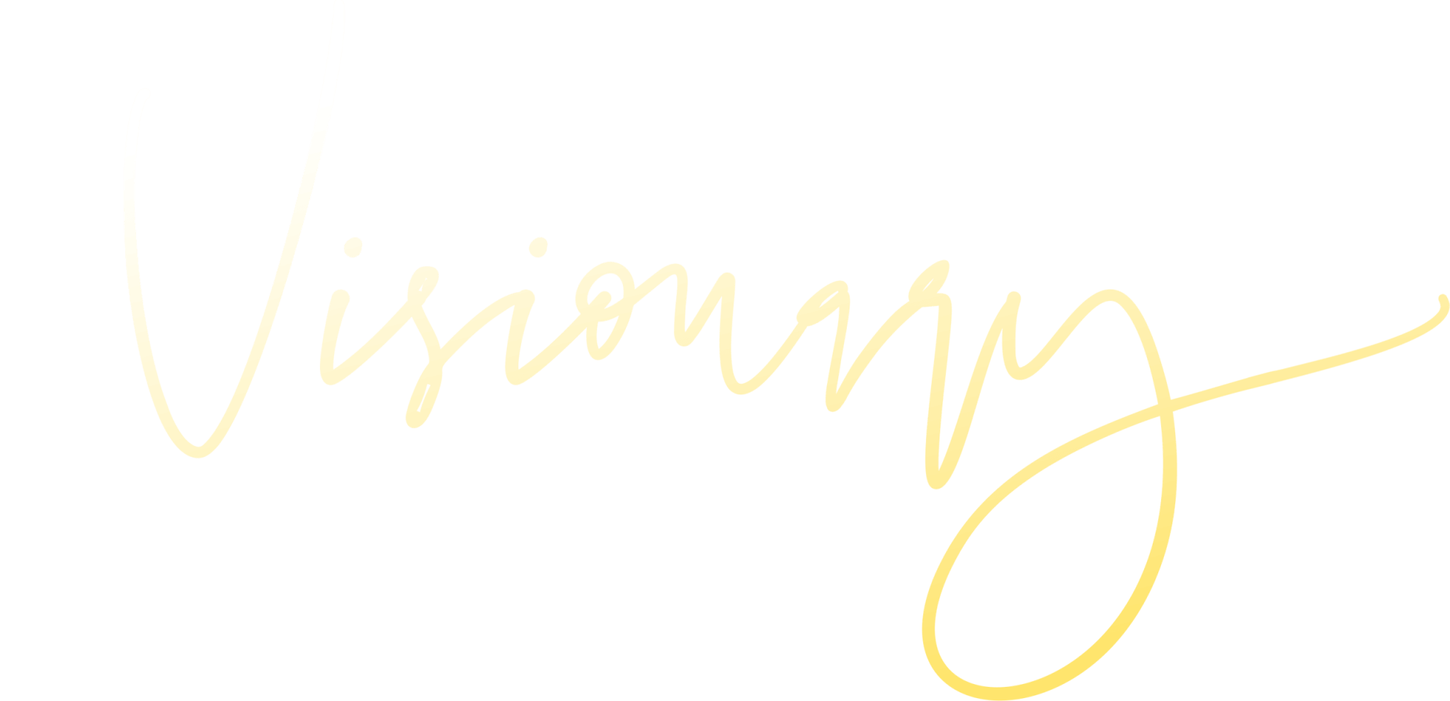 visionary script white yellow